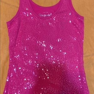 Aeropostale Hot Pink Sequin Tank Top